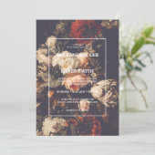結婚式招待状ダークムーディオータム秋フローラ2 招待状 (スタンド正面)