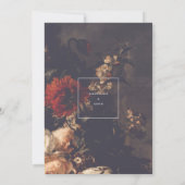 結婚式招待状ダークムーディオータム秋フローラ 招待状 (裏面)