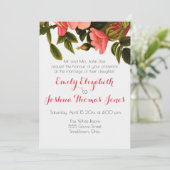 結婚式招待状テンプレートかわいらしフラワーカスタムー 招待状 (スタンド正面)