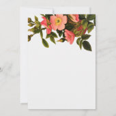 結婚式招待状テンプレートかわいらしフラワーカスタムー 招待状 (裏面)