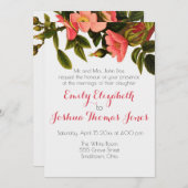 結婚式招待状テンプレートかわいらしフラワーカスタムー 招待状 (正面/裏面)