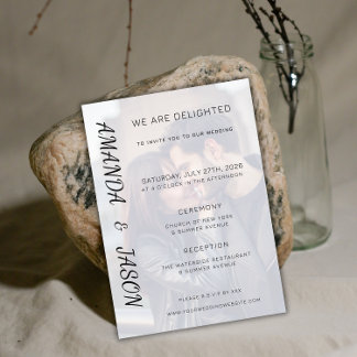 結婚式招待状テンプレートとフォトスロット 招待状