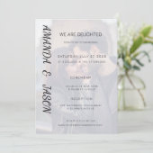 結婚式招待状テンプレートとフォトスロット 招待状 (スタンド正面)