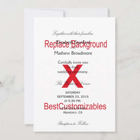 結婚式招待状テンプレート 招待状 (正面)