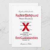 結婚式招待状テンプレート 招待状 (正面/裏面)