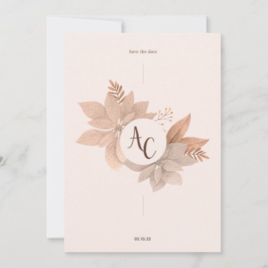 結婚式招待状テンプレート 招待状 (裏面)