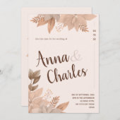 結婚式招待状テンプレート 招待状 (正面/裏面)