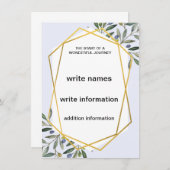 結婚式招待状テンプレート 招待状 (正面/裏面)