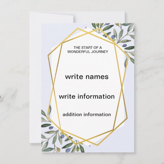 結婚式招待状テンプレート 招待状 (正面)