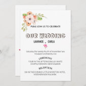 結婚式招待状テンプレート 招待状 (正面/裏面)