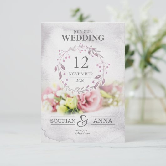 結婚式招待状テンプレート 招待状 (スタンド正面)