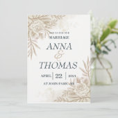 結婚式招待状テンプレート 招待状 (スタンド正面)