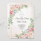 結婚式招待状テンプレート 招待状 (正面/裏面)