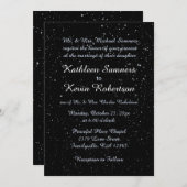 結婚式招待状テンプレート | Starry Night 招待状 (正面/裏面)