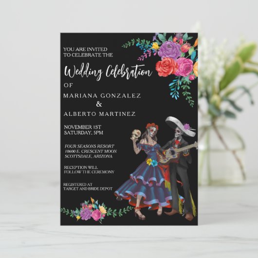 結婚式招待状デイオブデッド・フィエスタ 招待状 (スタンド正面)