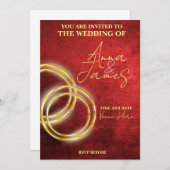 結婚式招待状デザインテンプレート 招待状 (正面/裏面)