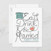 結婚式招待状デザイン インビテーションポストカード (正面/裏面)