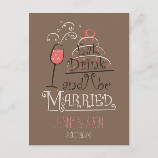 結婚式招待状デザイン インビテーションポストカード (正面)