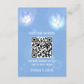 結婚式招待状ドーブブルー照明 エンクロージャーカード (正面)