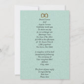 結婚式招待状ドーヴアクアとホワイト 招待状 (裏面)