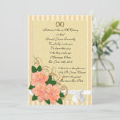 結婚式招待状ハイビスカスフラワー桃 招待状 (スタンド正面)