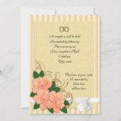 結婚式招待状ハイビスカスフラワー桃 招待状 (裏面)