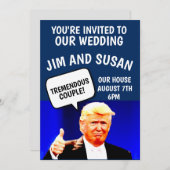結婚式招待状パーソナライズされたドナルドトランプ 招待状 (正面/裏面)