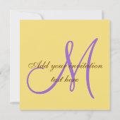 結婚式招待状パープルモノグラムレオパードパターン 招待状 (裏面)