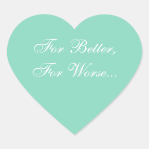 結婚式招待状パールアクア ハートシール