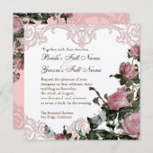 結婚式招待状パール – トレリスバラヴィンテージ 招待状 (正面/裏面)