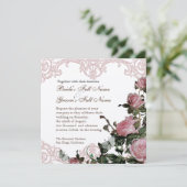 結婚式招待状パール – トレリスバラヴィンテージ 招待状 (スタンド正面)