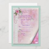 結婚式招待状ビクトリアンバラ 招待状 (正面/裏面)