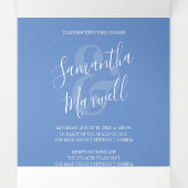 結婚式招待状ビーチブルーカニ 三つ折り招待状 (内部中)