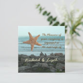結婚式招待状ビーチ 招待状 (スタンド正面)