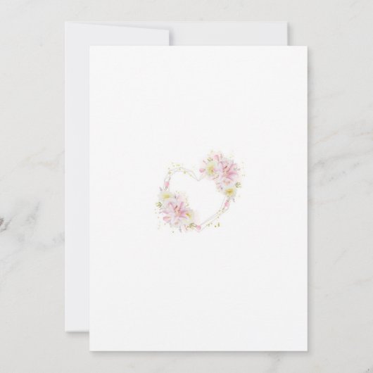 結婚式招待状ピンクリリー招待状 招待状 (裏面)