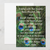 結婚式招待状ピーコック 招待状 (正面/裏面)