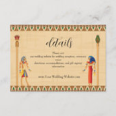 結婚式招待状ファラオン伝統オンパピルス エンクロージャーカード (正面)