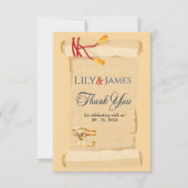 結婚式招待状ファラオン伝統オンパピルス サンキューカード (正面)