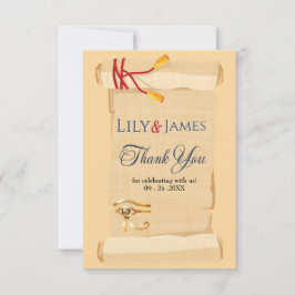 結婚式招待状ファラオン伝統オンパピルス サンキューカード