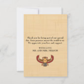 結婚式招待状ファラオン伝統オンパピルス サンキューカード (裏面)