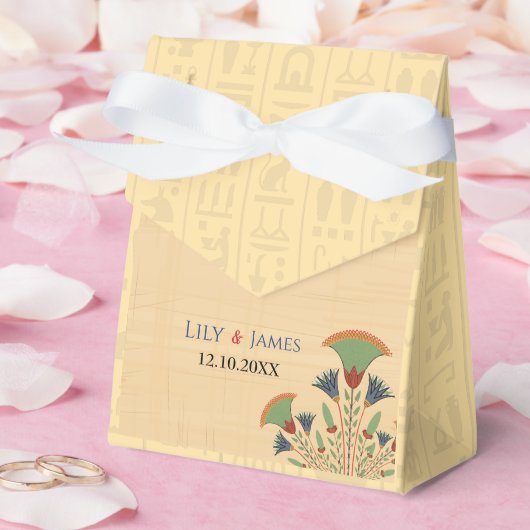 結婚式招待状ファラオン伝統オンパピルス フェイバーボックス (ウェディング)