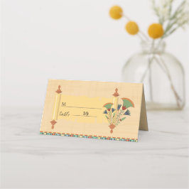 結婚式招待状ファラオン伝統オンパピルス プレイスカード