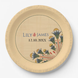 結婚式招待状ファラオン伝統オンパピルス ペーパープレート