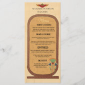結婚式招待状ファラオン伝統オンパピルス メニュー (正面)