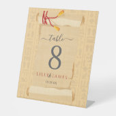 結婚式招待状ファラオン伝統オンパピルス 台座サイン (正面)