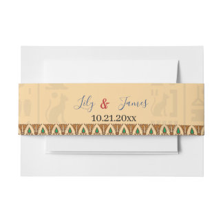 結婚式招待状ファラオン伝統オンパピルス 招待状ベリーバンド