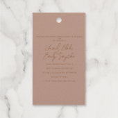 結婚式招待状フォイルラベル ギフトタグ (裏面)