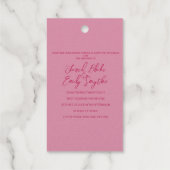 結婚式招待状フォイルラベル ギフトタグ (裏面)