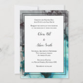 結婚式招待状フォーマル文語化抽象芸術 招待状 (裏面)