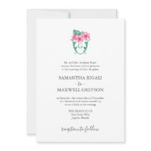 結婚式招待状フォーマル熱帯植物学